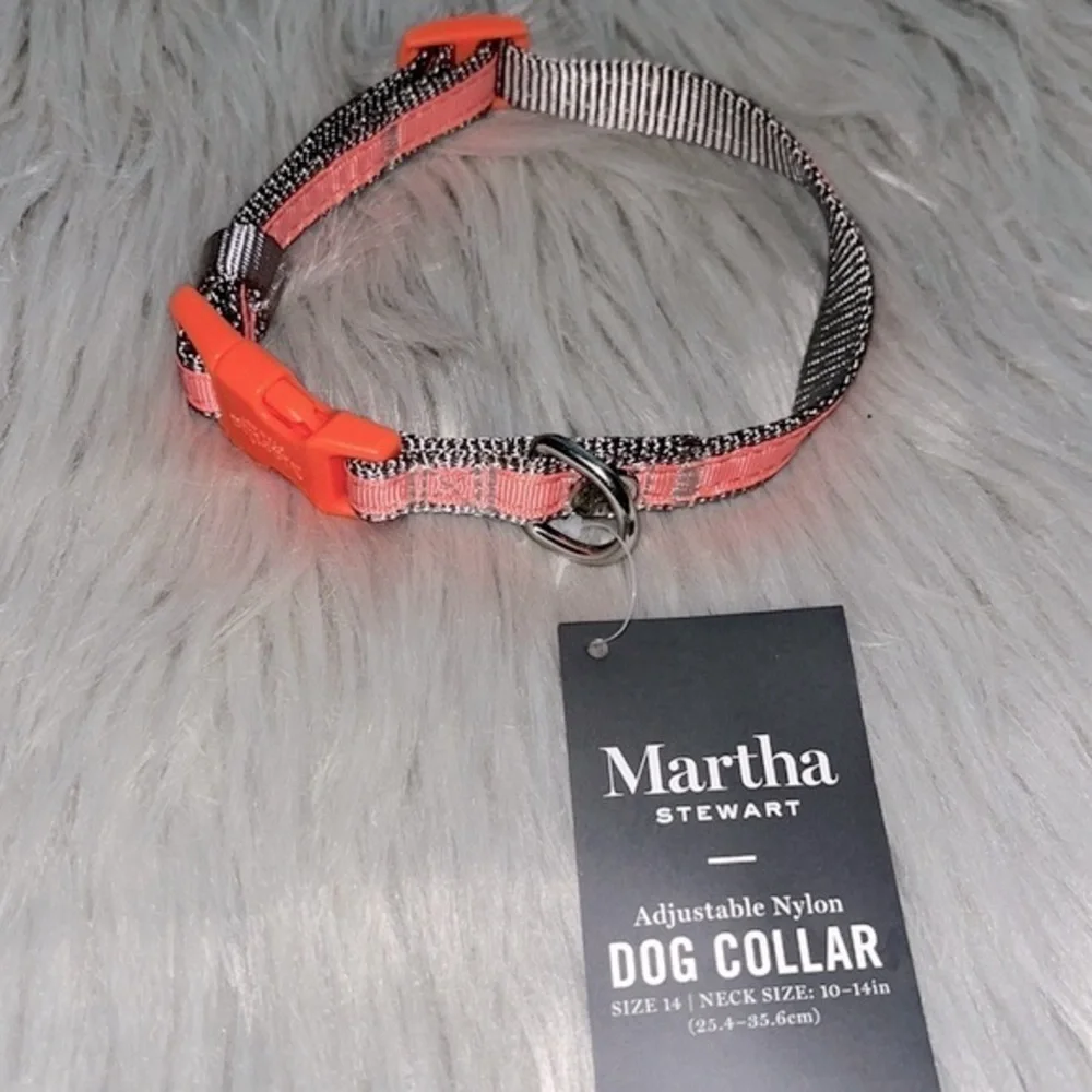 Martha Stewart Adjustable Nylon Dog Collar